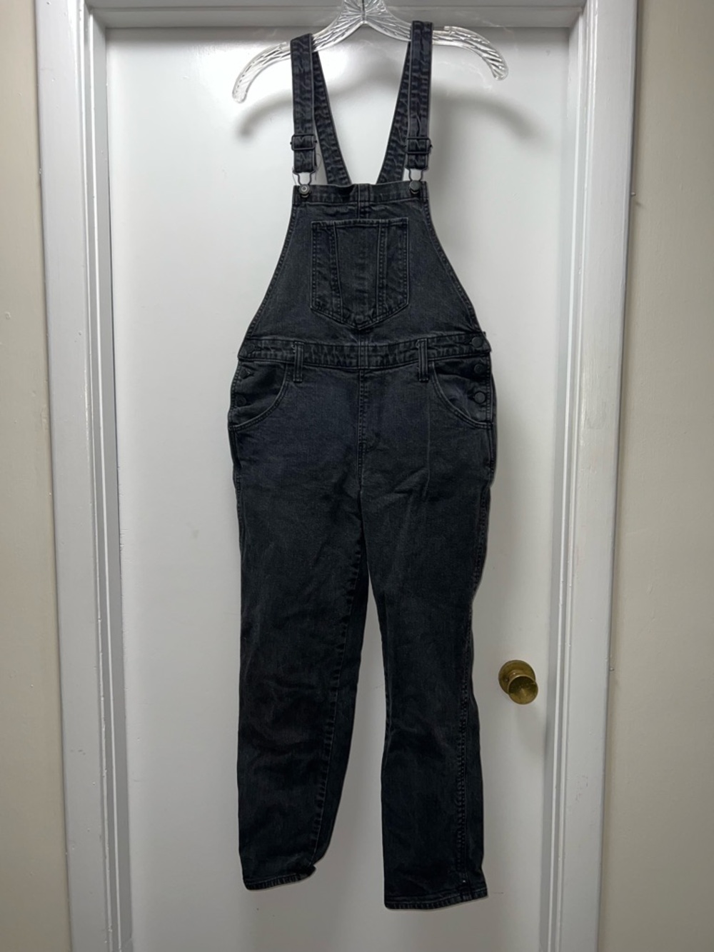 Old Navy Boyfriend Black Jean Overalls